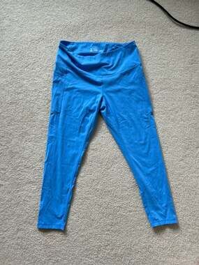 Z by Zella High Waisted Pocket Leggings Blue Size L